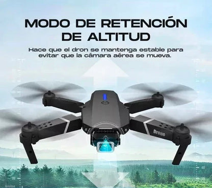 Drone E88 PRO Plegable con Doble Cámara - 4K y GPSUna opción versátil y accesible para capturar momentos desde el aire.